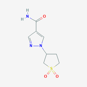 molecular formula C8H11N3O3S B2904042 1-(1,1-Dioxothiolan-3-yl)pyrazole-4-carboxamide CAS No. 251096-51-2