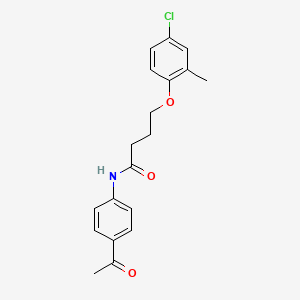 molecular formula C19H20ClNO3 B2904045 N-(4-acetylphenyl)-4-(4-chloro-2-methylphenoxy)butanamide CAS No. 353467-85-3