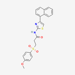 molecular formula C23H20N2O4S2 B2904047 3-((4-methoxyphenyl)sulfonyl)-N-(4-(naphthalen-1-yl)thiazol-2-yl)propanamide CAS No. 941902-14-3