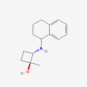 molecular formula C15H21NO B2904054 (1S,2S)-1-Methyl-2-(1,2,3,4-tetrahydronaphthalen-1-ylamino)cyclobutan-1-ol CAS No. 2413372-36-6