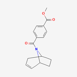 molecular formula C16H17NO3 B2904055 methyl 4-((1R,5S)-8-azabicyclo[3.2.1]oct-2-ene-8-carbonyl)benzoate CAS No. 1797739-38-8