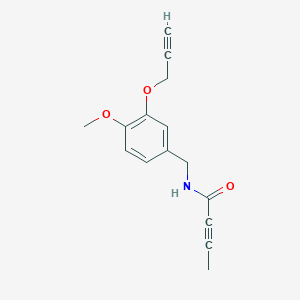 N-{[4-methoxy-3-(prop-2-yn-1-yloxy)phenyl]methyl}but-2-ynamide