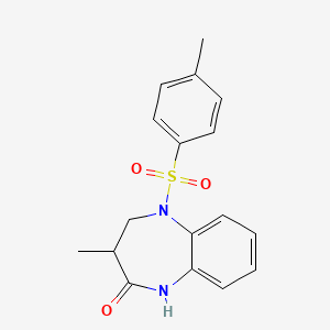 molecular formula C17H18N2O3S B2904066 3-methyl-5-[(4-methylphenyl)sulfonyl]-1,3,4,5-tetrahydro-2H-1,5-benzodiazepin-2-one CAS No. 1031624-69-7