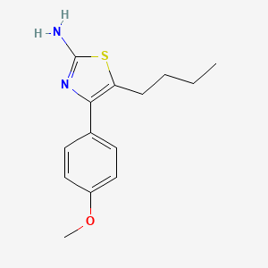 molecular formula C14H18N2OS B2904071 4-(4-Methoxy-phenyl)-5-n-butyl-thiazol-2-ylamine CAS No. 406723-22-6