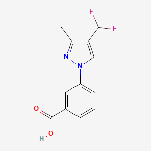 3-[4-(Difluoromethyl)-3-methylpyrazol-1-yl]benzoic acid