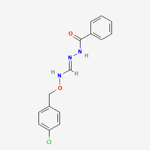 N'-[(1E)-{[(4-chlorophenyl)methoxy]amino}methylidene]benzohydrazide