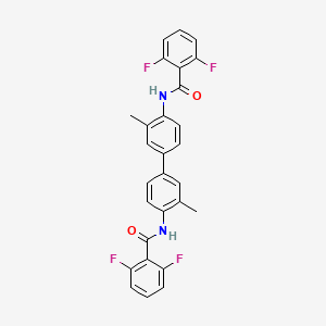 molecular formula C28H20F4N2O2 B2904080 N-[4-[4-[(2,6-difluorobenzoyl)amino]-3-methylphenyl]-2-methylphenyl]-2,6-difluorobenzamide CAS No. 392237-04-6