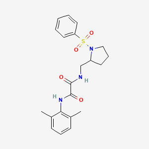 N1-(2,6-dimethylphenyl)-N2-((1-(phenylsulfonyl)pyrrolidin-2-yl)methyl)oxalamide