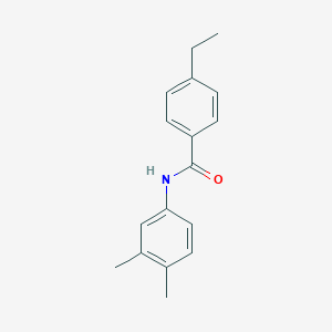 molecular formula C17H19NO B290409 N-(3,4-dimethylphenyl)-4-ethylbenzamide 