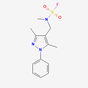 N-[(3,5-Dimethyl-1-phenylpyrazol-4-yl)methyl]-N-methylsulfamoyl fluoride