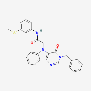 2-(3-benzyl-4-oxo-3H-pyrimido[5,4-b]indol-5(4H)-yl)-N-(3-(methylthio)phenyl)acetamide
