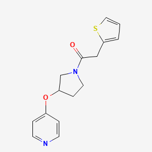 1-(3-(Pyridin-4-yloxy)pyrrolidin-1-yl)-2-(thiophen-2-yl)ethanone
