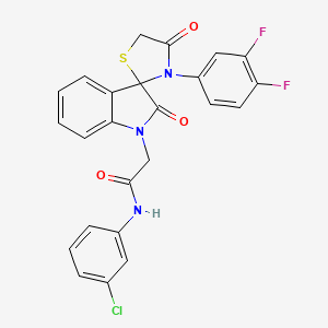 N-(3-chlorophenyl)-2-(3'-(3,4-difluorophenyl)-2,4'-dioxospiro[indoline-3,2'-thiazolidin]-1-yl)acetamide