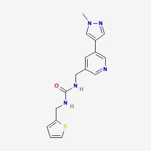 1-((5-(1-methyl-1H-pyrazol-4-yl)pyridin-3-yl)methyl)-3-(thiophen-2-ylmethyl)urea