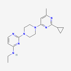 2-[4-(2-Cyclopropyl-6-methylpyrimidin-4-yl)piperazin-1-yl]-N-ethylpyrimidin-4-amine