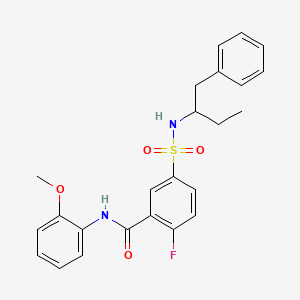 2-fluoro-N-(2-methoxyphenyl)-5-(1-phenylbutan-2-ylsulfamoyl)benzamide