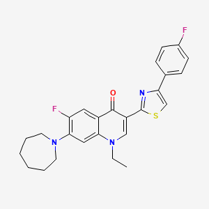 7-(Azepan-1-yl)-1-ethyl-6-fluoro-3-[4-(4-fluorophenyl)-1,3-thiazol-2-yl]-1,4-dihydroquinolin-4-one