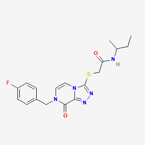 molecular formula C18H20FN5O2S B2904118 N-(sec-butyl)-2-((7-(4-fluorobenzyl)-8-oxo-7,8-dihydro-[1,2,4]triazolo[4,3-a]pyrazin-3-yl)thio)acetamide CAS No. 1226442-96-1