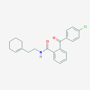 molecular formula C22H22ClNO2 B290412 2-(4-chlorobenzoyl)-N-[2-(1-cyclohexen-1-yl)ethyl]benzamide 