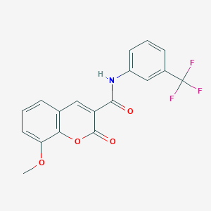 8-methoxy-2-oxo-N-(3-(trifluoromethyl)phenyl)-2H-chromene-3-carboxamide