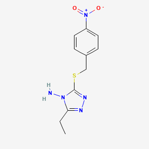3-ethyl-5-[(4-nitrobenzyl)sulfanyl]-4H-1,2,4-triazol-4-amine