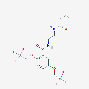 N-{2-[(3-methylbutanoyl)amino]ethyl}-2,5-bis(2,2,2-trifluoroethoxy)benzenecarboxamide