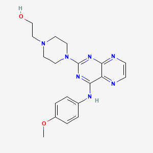 2-(4-(4-((4-Methoxyphenyl)amino)pteridin-2-yl)piperazin-1-yl)ethanol