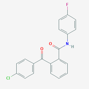 molecular formula C20H13ClFNO2 B290413 2-(4-chlorobenzoyl)-N-(4-fluorophenyl)benzamide 