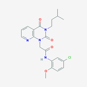 molecular formula C21H23ClN4O4 B2904132 N-(5-chloro-2-methoxyphenyl)-2-[3-(3-methylbutyl)-2,4-dioxo-1H,2H,3H,4H-pyrido[2,3-d]pyrimidin-1-yl]acetamide CAS No. 887223-82-7