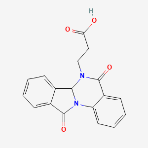 molecular formula C18H14N2O4 B2904134 3-(5,11-dioxo-6a,11-dihydroisoindolo[2,1-a]quinazolin-6(5H)-yl)propanoic acid CAS No. 1010928-60-5