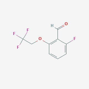 molecular formula C9H6F4O2 B2904141 2-Fluoro-6-(2,2,2-trifluoroethoxy)benzaldehyde CAS No. 907609-06-7