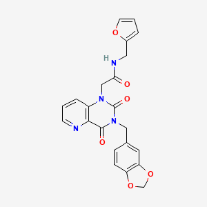 2-(3-(benzo[d][1,3]dioxol-5-ylmethyl)-2,4-dioxo-3,4-dihydropyrido[3,2-d]pyrimidin-1(2H)-yl)-N-(furan-2-ylmethyl)acetamide