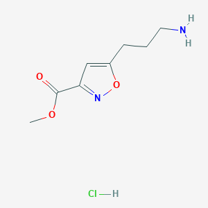 Methyl 5-(3-aminopropyl)-1,2-oxazole-3-carboxylate;hydrochloride