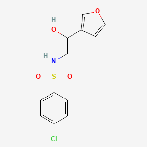 4-chloro-N-(2-(furan-3-yl)-2-hydroxyethyl)benzenesulfonamide