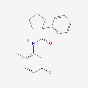 molecular formula C19H20ClNO B2904155 N-(5-chloro-2-methylphenyl)-1-phenylcyclopentane-1-carboxamide CAS No. 1024330-56-0