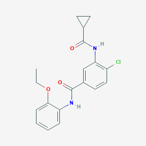 molecular formula C19H19ClN2O3 B290416 4-chloro-3-[(cyclopropylcarbonyl)amino]-N-(2-ethoxyphenyl)benzamide 