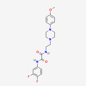 molecular formula C21H24F2N4O3 B2904162 N1-(3,4-difluorophenyl)-N2-(2-(4-(4-methoxyphenyl)piperazin-1-yl)ethyl)oxalamide CAS No. 1049571-47-2