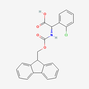 molecular formula C23H18ClNO4 B2904173 (S)-(2-Chloro-phenyl)-[(9H-fluoren-9-ylmethoxycarbonylamino)]-acetic acid CAS No. 1260608-83-0