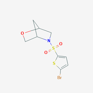 molecular formula C9H10BrNO3S2 B2904174 5-((5-Bromothiophen-2-yl)sulfonyl)-2-oxa-5-azabicyclo[2.2.1]heptane CAS No. 1856343-43-5