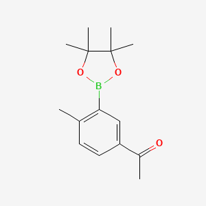 1-[4-Methyl-3-(4,4,5,5-tetramethyl-1,3,2-dioxaborolan-2-yl)phenyl]ethanone