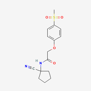 molecular formula C15H18N2O4S B2904180 N-(1-cyanocyclopentyl)-2-(4-methanesulfonylphenoxy)acetamide CAS No. 1211366-56-1