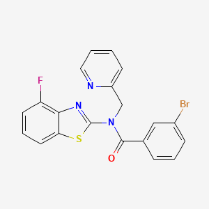 3-bromo-N-(4-fluorobenzo[d]thiazol-2-yl)-N-(pyridin-2-ylmethyl)benzamide