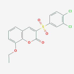 molecular formula C17H12Cl2O5S B2904190 3-((3,4-dichlorophenyl)sulfonyl)-8-ethoxy-2H-chromen-2-one CAS No. 950269-61-1