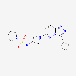 molecular formula C17H25N7O2S B2904193 N-(1-{3-cyclobutyl-[1,2,4]triazolo[4,3-b]pyridazin-6-yl}azetidin-3-yl)-N-methylpyrrolidine-1-sulfonamide CAS No. 2199066-06-1