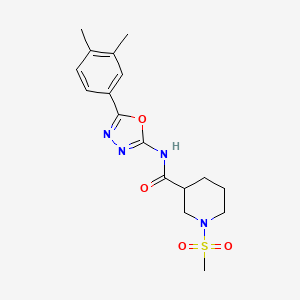N-(5-(3,4-dimethylphenyl)-1,3,4-oxadiazol-2-yl)-1-(methylsulfonyl)piperidine-3-carboxamide