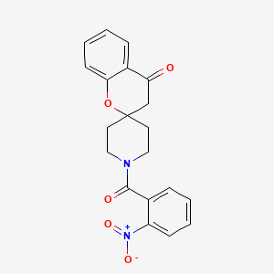 molecular formula C20H18N2O5 B2904203 1'-(2-Nitrobenzoyl)spiro[chroman-2,4'-piperidin]-4-one CAS No. 877811-00-2