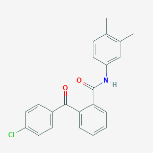 molecular formula C22H18ClNO2 B290421 2-(4-chlorobenzoyl)-N-(3,4-dimethylphenyl)benzamide 