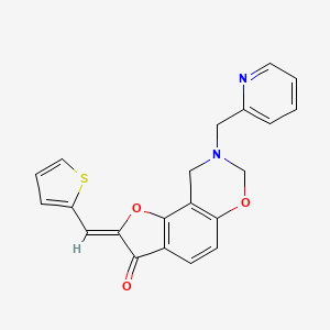 (Z)-8-(pyridin-2-ylmethyl)-2-(thiophen-2-ylmethylene)-8,9-dihydro-2H-benzofuro[7,6-e][1,3]oxazin-3(7H)-one