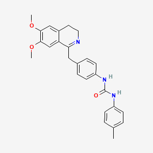 molecular formula C26H27N3O3 B2904226 1-[4-[(6,7-Dimethoxy-3,4-dihydroisoquinolin-1-yl)methyl]phenyl]-3-(4-methylphenyl)urea CAS No. 1023505-96-5