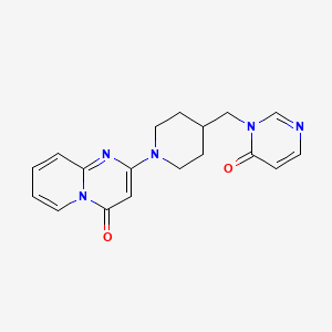 3-[(1-{4-oxo-4H-pyrido[1,2-a]pyrimidin-2-yl}piperidin-4-yl)methyl]-3,4-dihydropyrimidin-4-one